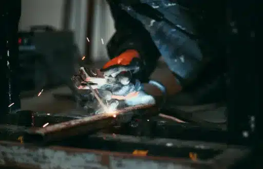 A man doing welding work